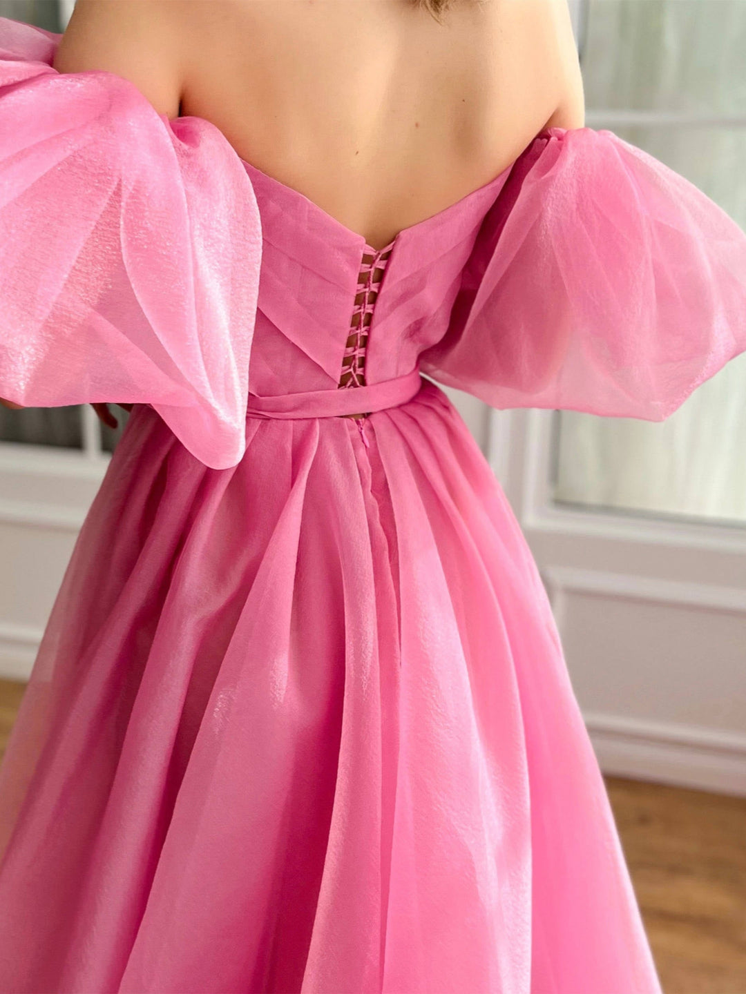 A-Line/Princess Sweetheart Off-the-Shoulder Floor Length Formal Dress