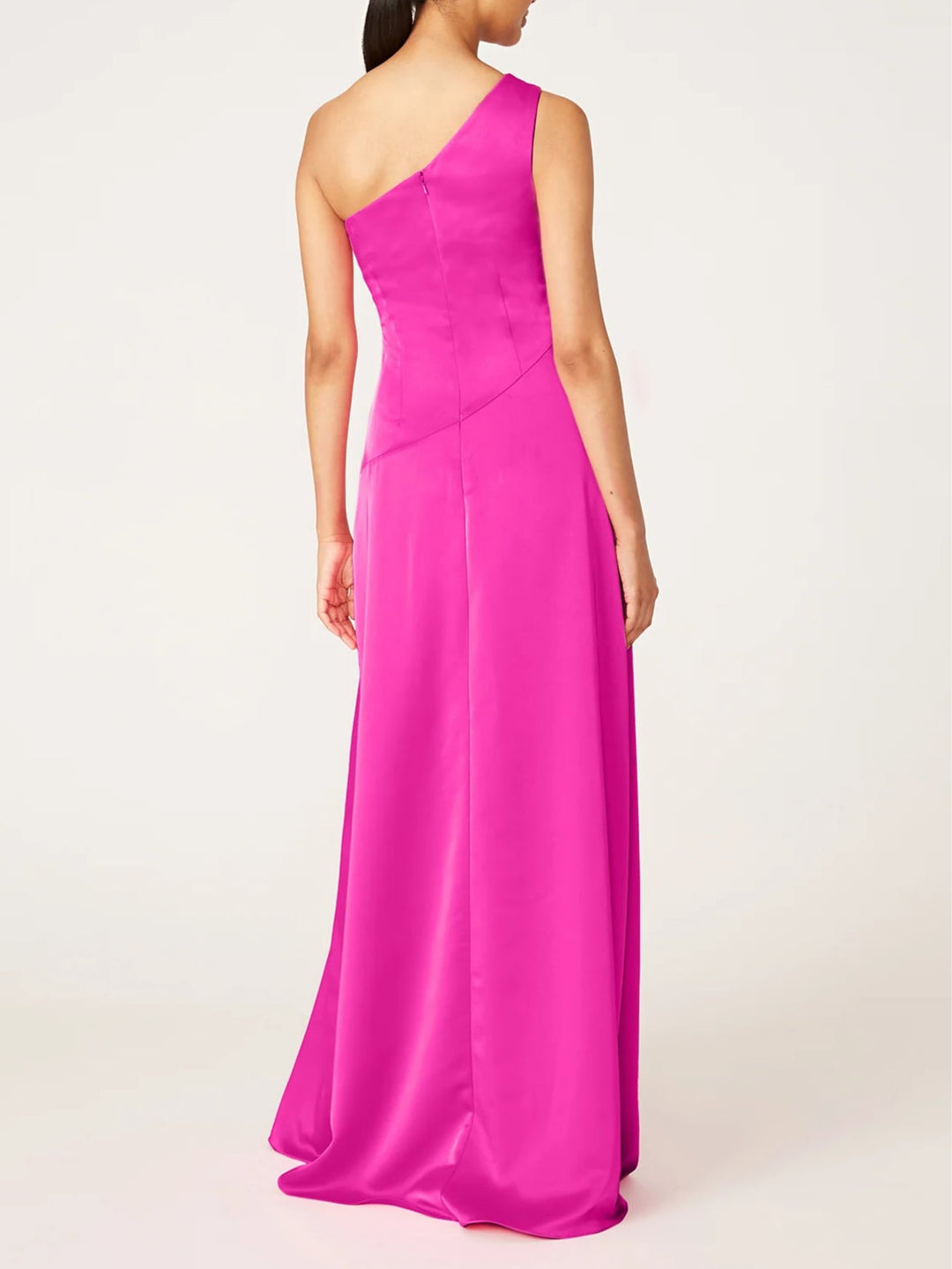 A-Line/Princess One-Shoulder Sleeveless Floor-Length Evening Dress with Ruffles