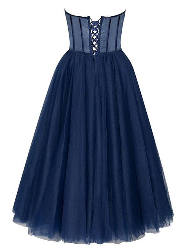 A-Line/Princess Tea-Length Sleeveless Sweetheart Cocktail Dresses