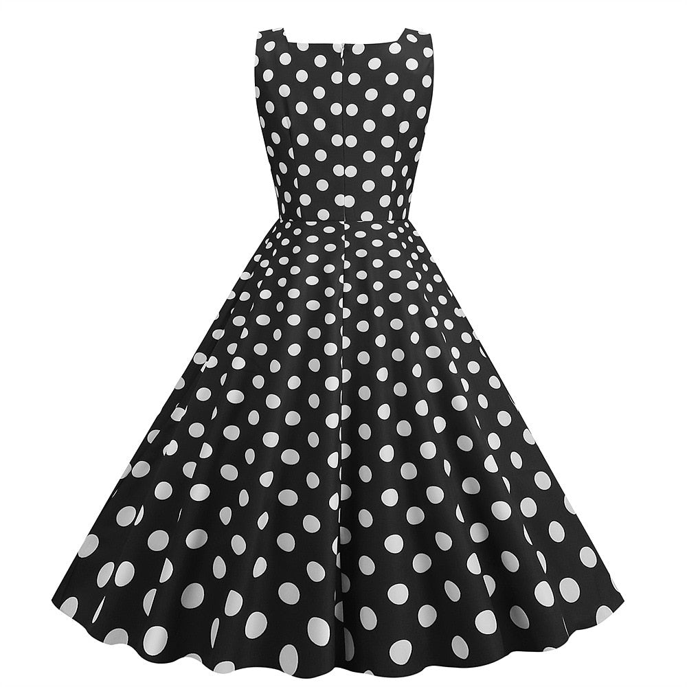 A-Line/Princess Off-the-Shoulder Sleeveless Ankle-Length Vintage Dress