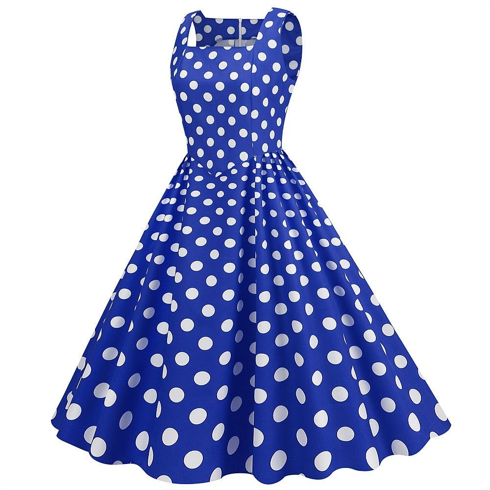 A-Line/Princess Off-the-Shoulder Sleeveless Ankle-Length Vintage Dress