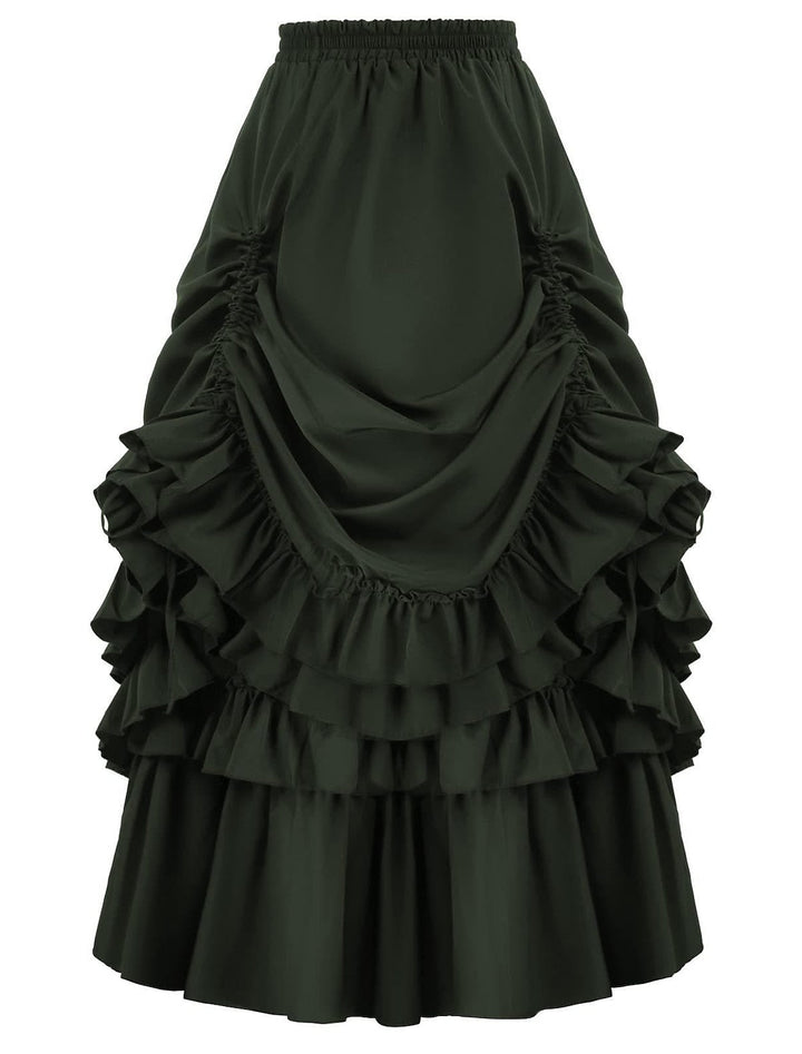 Vintage Punk Casual Daily Skirts With Flounced