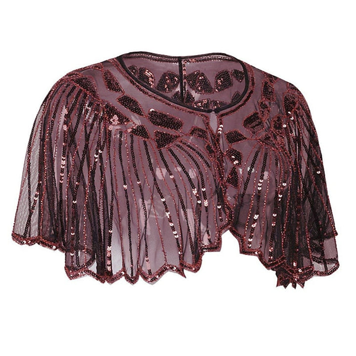 1920s Shawl Wraps Sequin Beaded Evening Cape Shawl