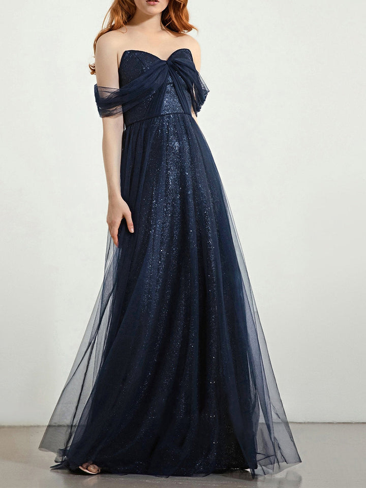 A-Line/Princess Strapless Sweetheart Floor-Length Evening Dresses