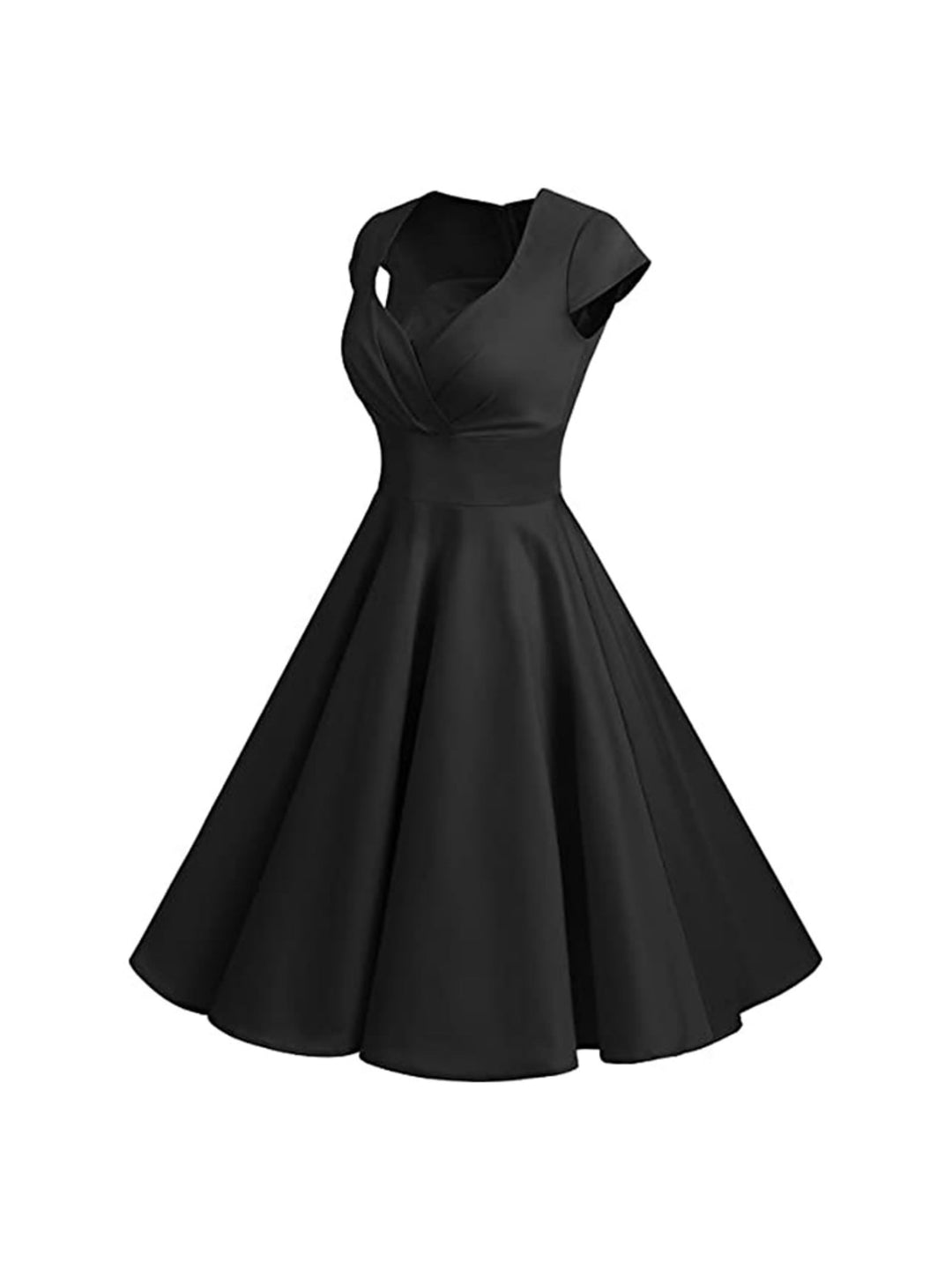 A-Line/Princess V-Neck Short Sleeves Knee-Length Vintage Dress