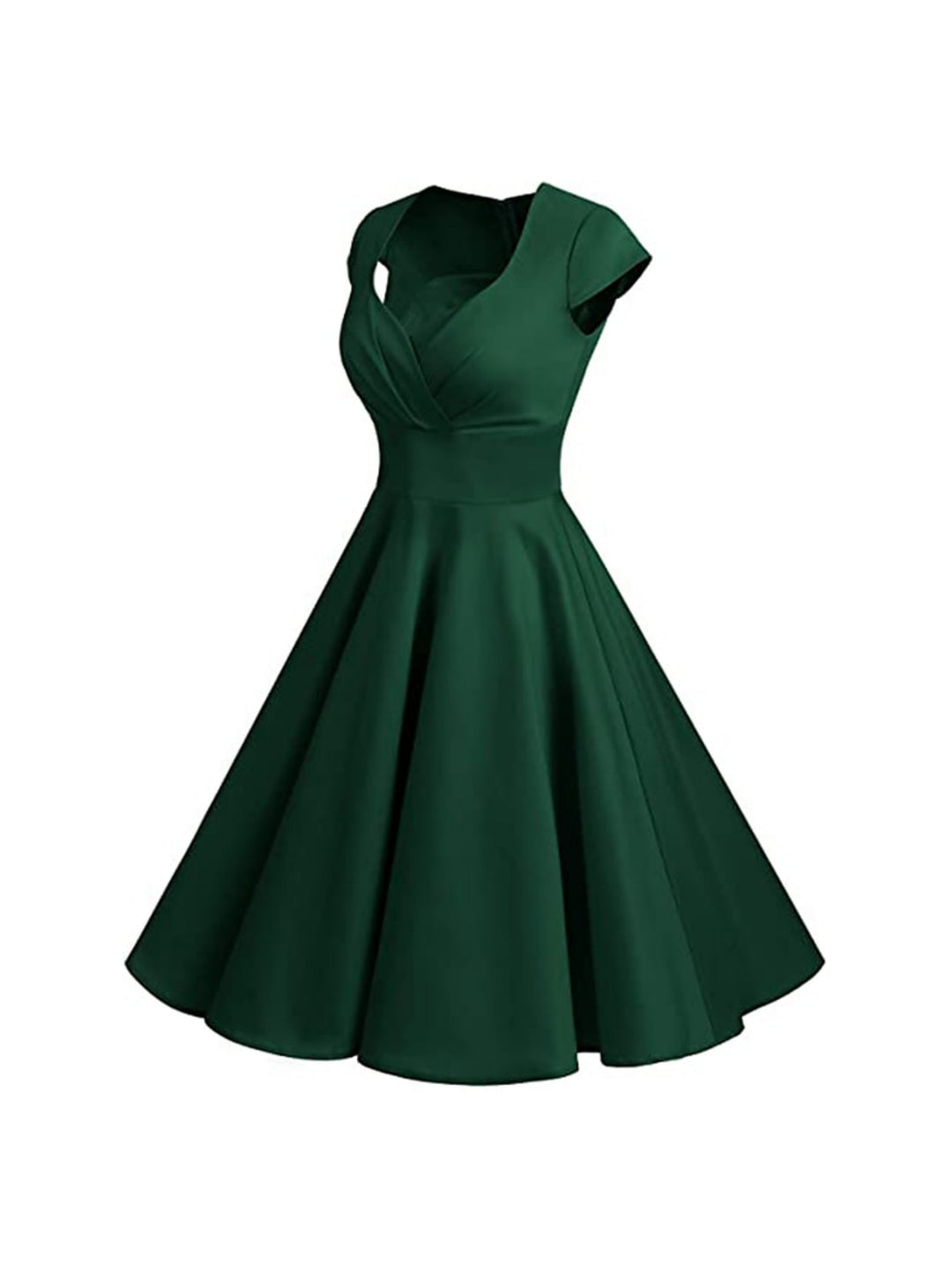 A-Line/Princess V-Neck Short Sleeves Knee-Length Vintage Dress