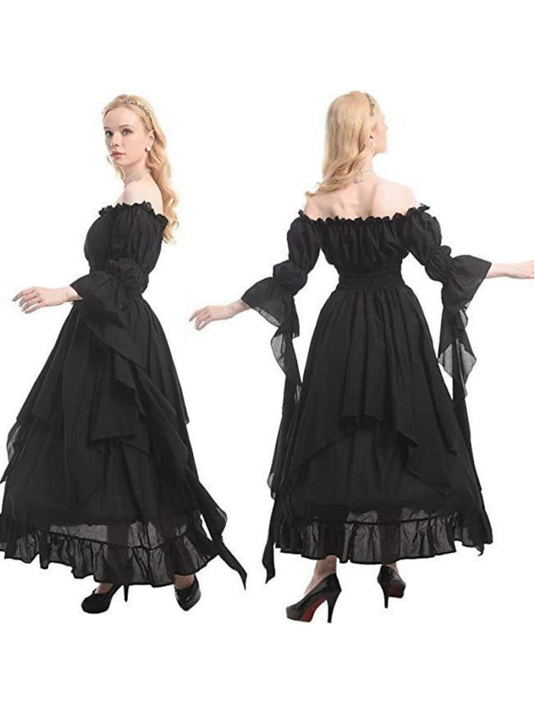 A-Line/Princess Scoop Long Sleeves Ankle-Length Vintage Dress