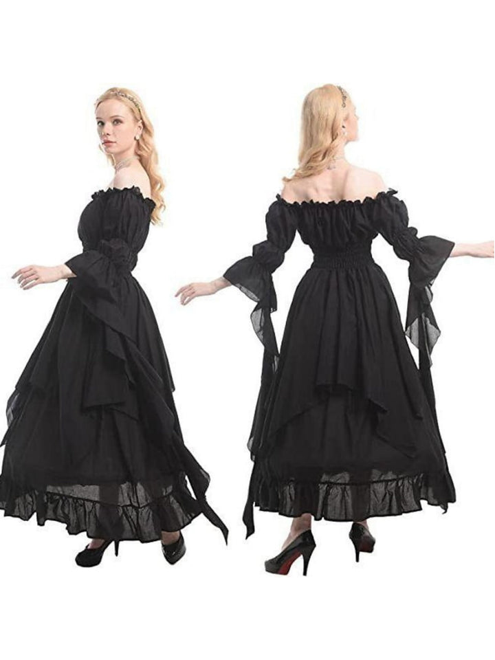 A-Line/Princess Scoop Long Sleeves Ankle-Length Vintage Dress