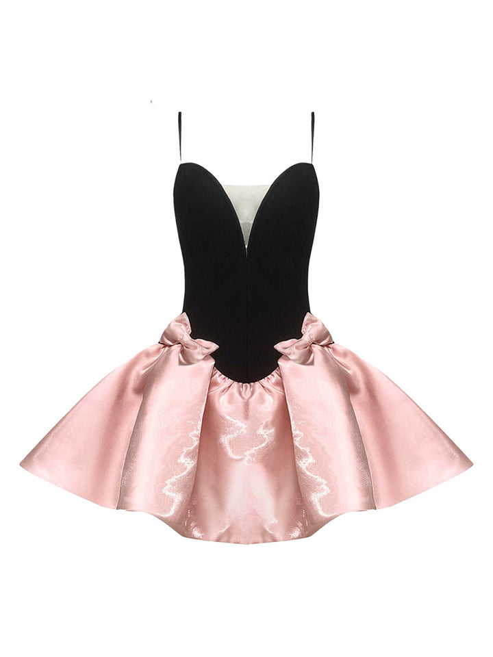 A-Line/Princess Spaghetti Straps Sleeveless Sweet Mini/Short Cocktail Dresses with Bow