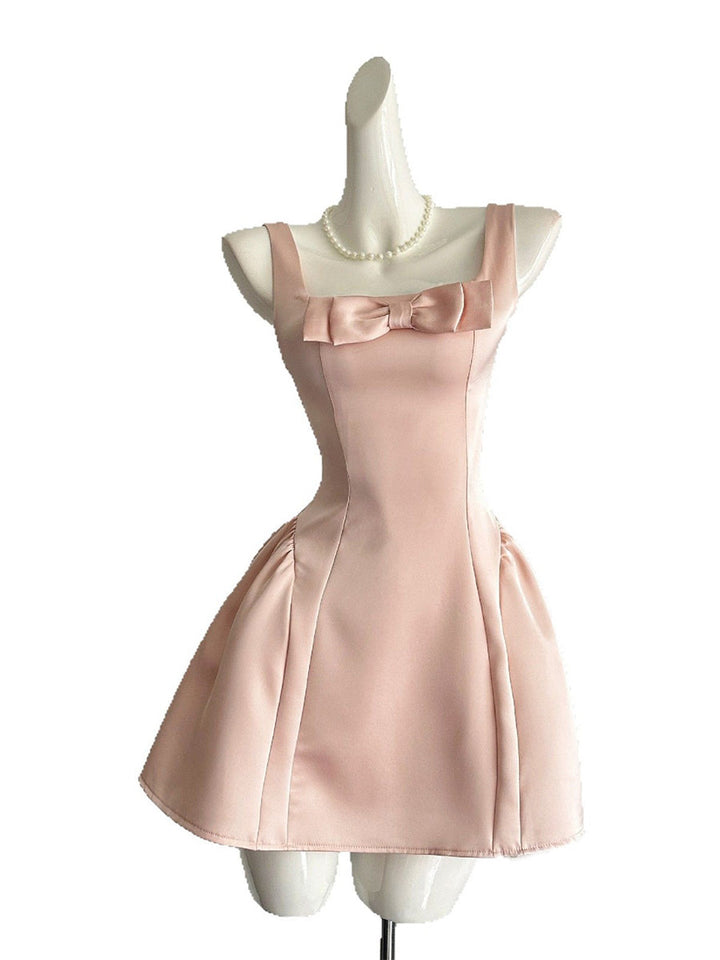 A-Line/Princess Square Neck Sleeveless Retro Mini/Short Cocktail Dresses with Bow