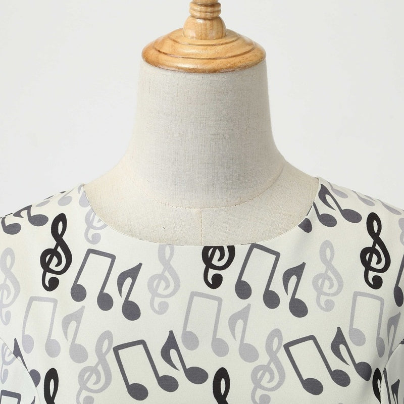 A-Line/Princess 1950s Scoop Short Sleeves Vintage Dresses with Bow Sash