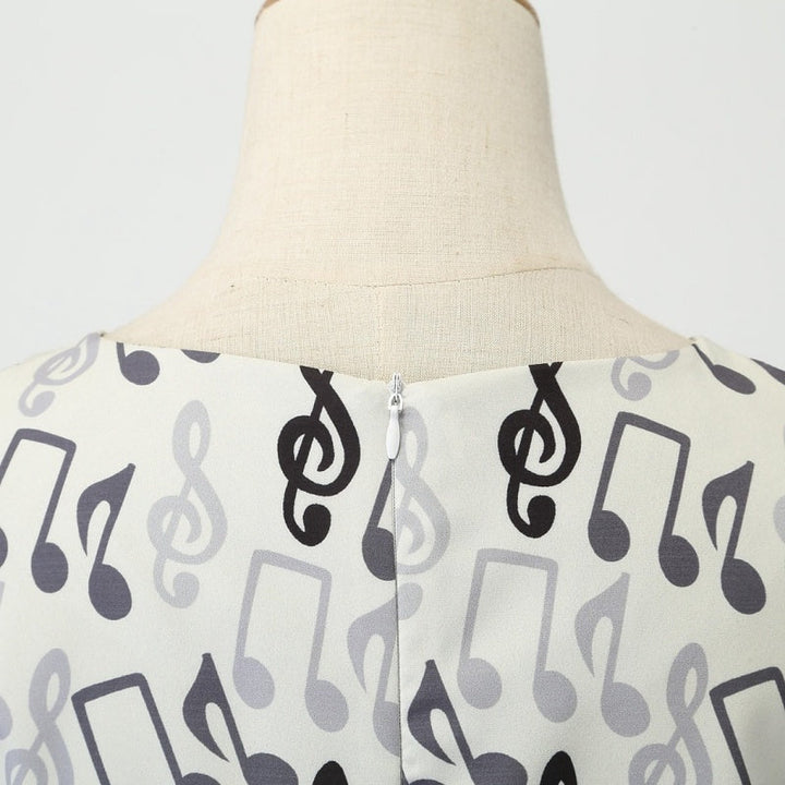 A-Line/Princess 1950s Scoop Short Sleeves Vintage Dresses with Bow Sash