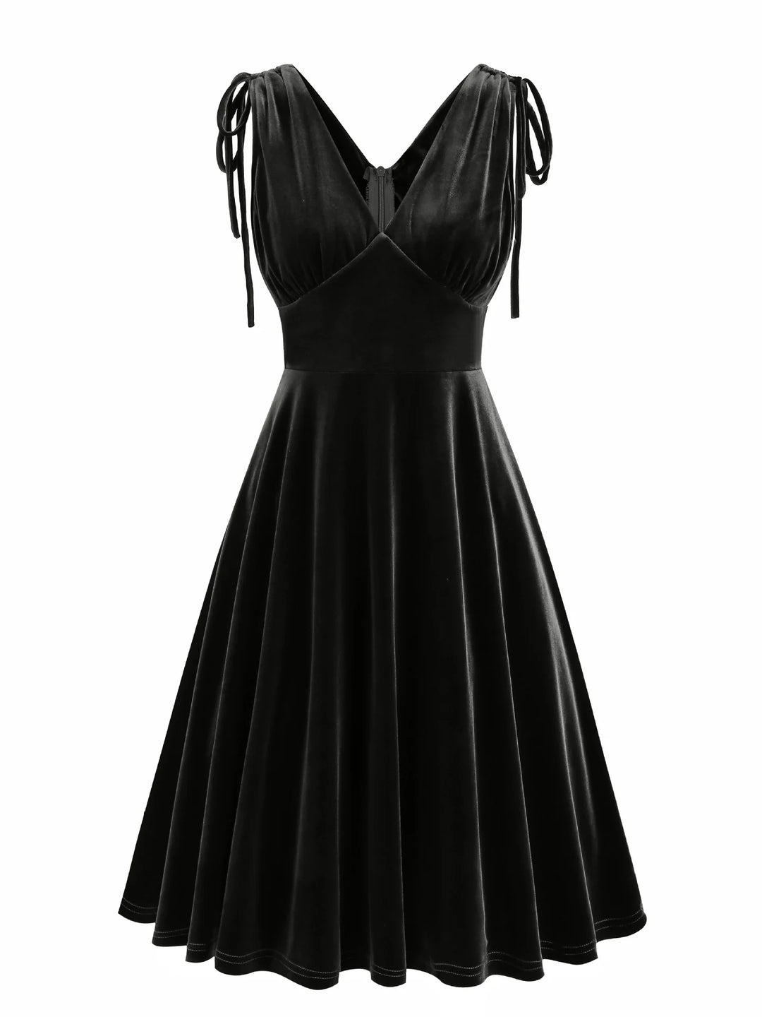 A-Line/Princess 1950s V-Neck Sleeveless Vintage Dresses with Pleats