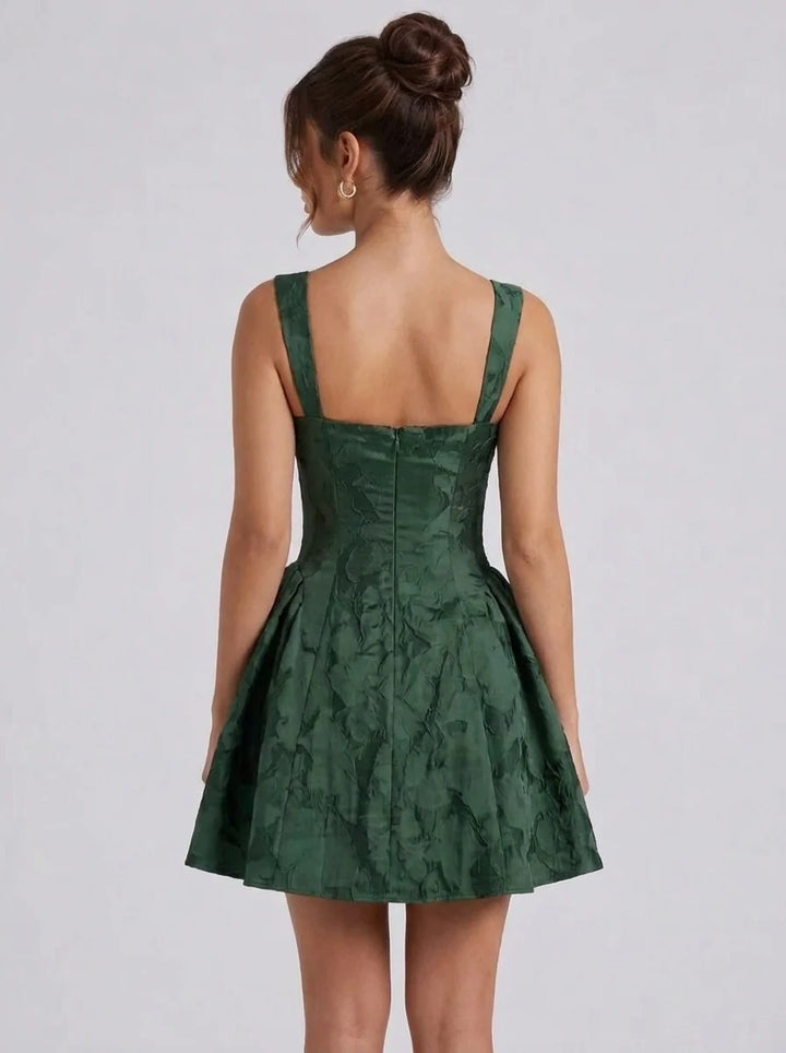 A-Line/Princess Square Collar Chiffon Floral Homecoming Dresses Sleeveless Short/Mini Ruched