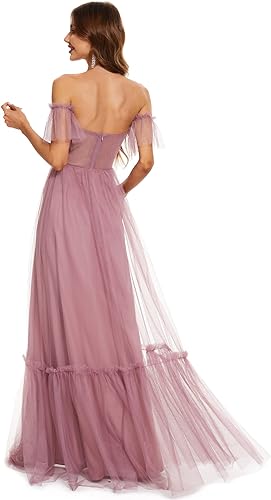 A Line/Princess Sleeveless Off-the-Shoulder Floor-Length Bridesmaid Dresses