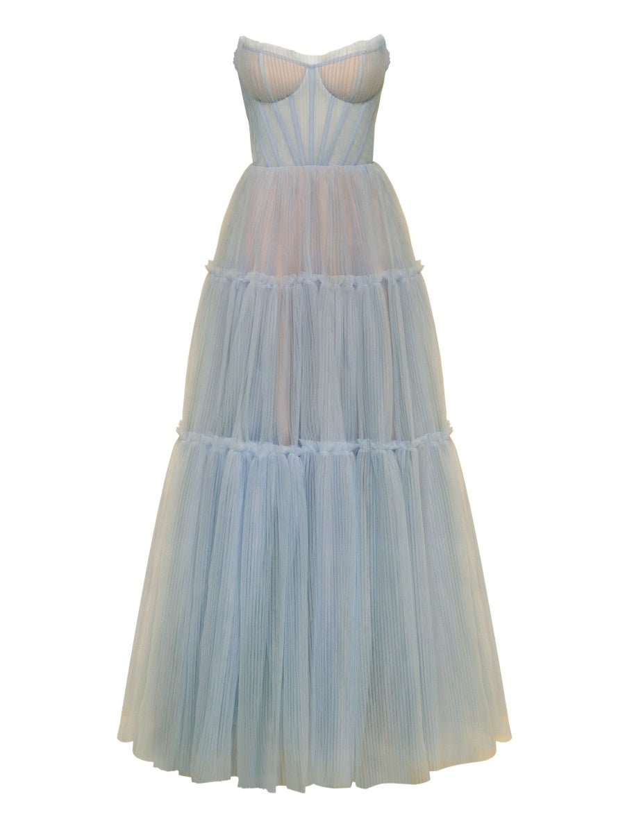 A-Line/Princess Strapless Sleeveless Floor-Length Pleated Bridesmaid Dresses with Lace-Up