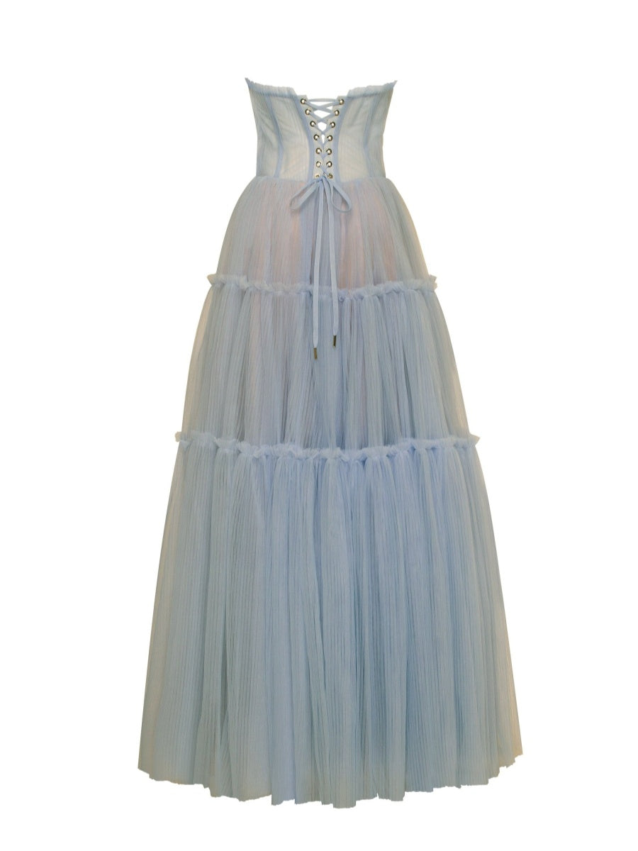 A-Line/Princess Strapless Sleeveless Floor-Length Pleated Bridesmaid Dresses with Lace-Up