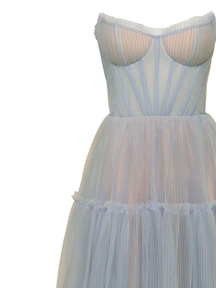 A-Line/Princess Strapless Sleeveless Floor-Length Pleated Bridesmaid Dresses with Lace-Up