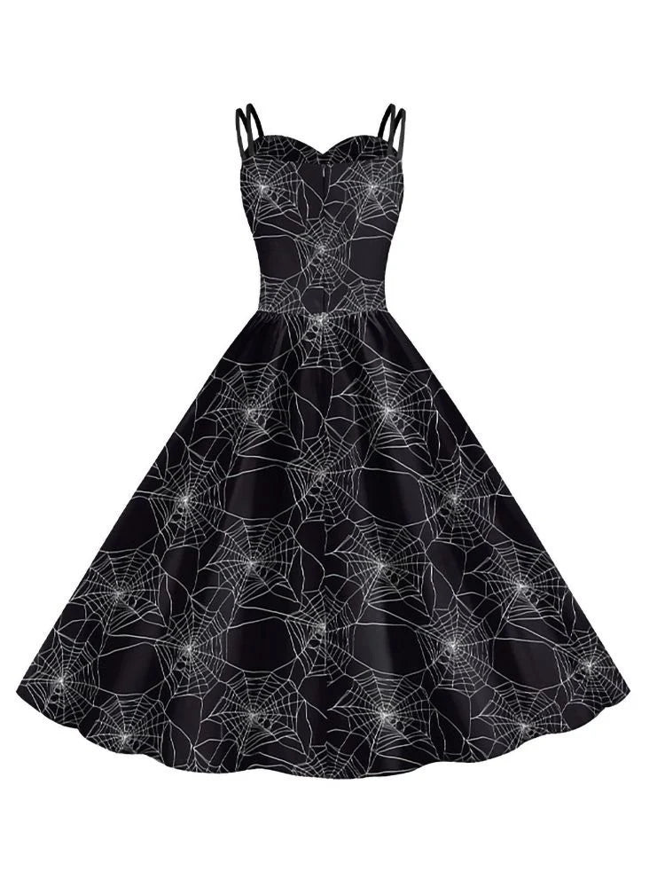 A-Line/Princess Sweetheart Sleeveless Tea-Length Halloween Performance Costumes Dress
