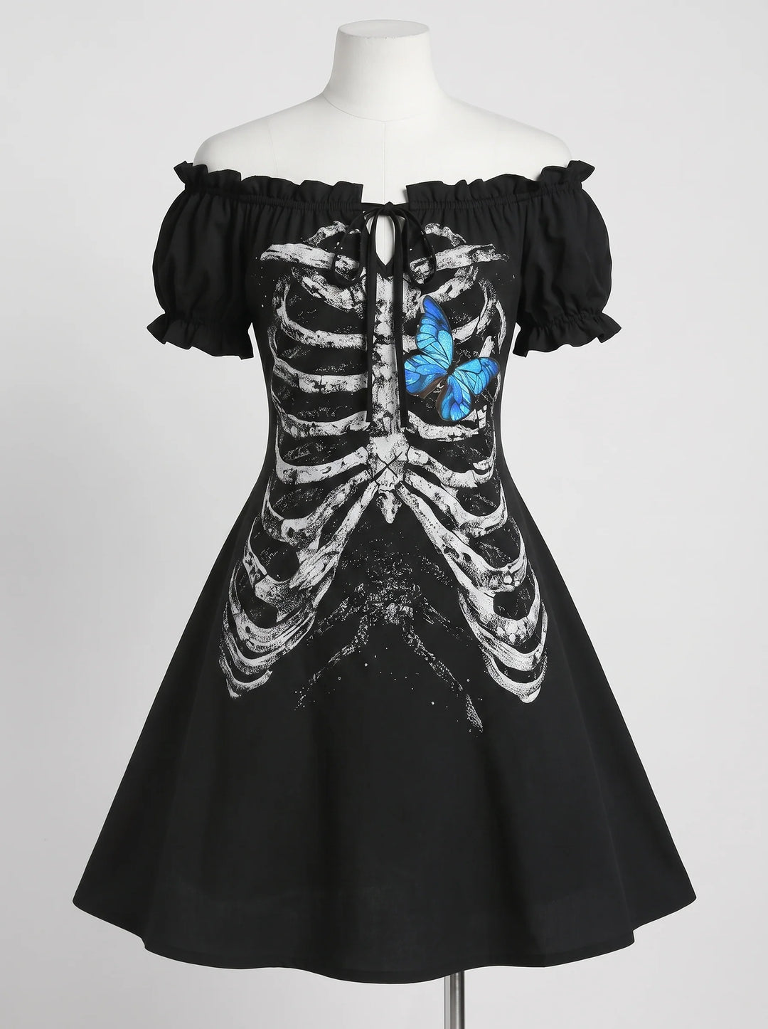 A-Line/Princess Off-the-Shoulder Short Sleeves Knee-Length Halloween Performance Costumes Dress