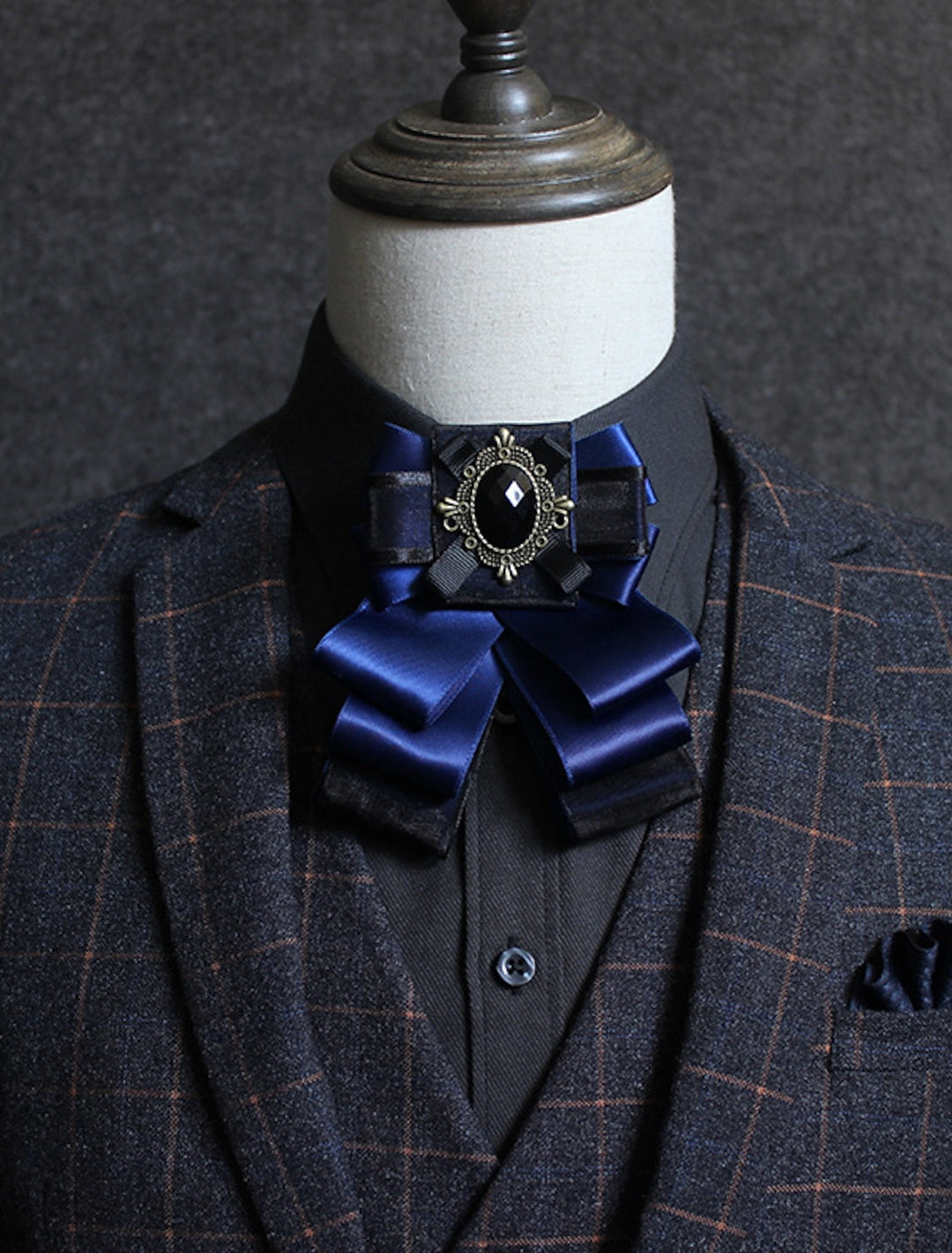 Men's Bow Tie Solid colour Black Yellow Red with Rhinestone