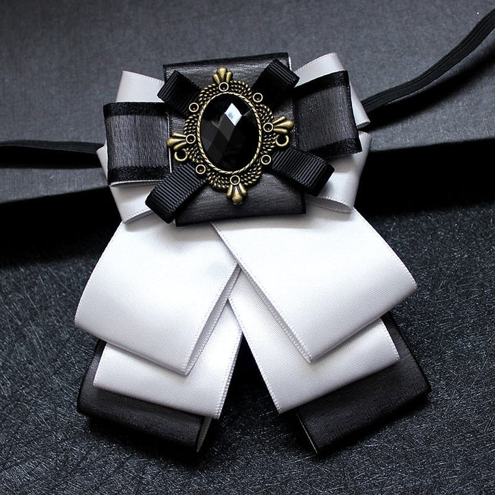 Men's Bow Tie Solid colour Black Yellow Red with Rhinestone