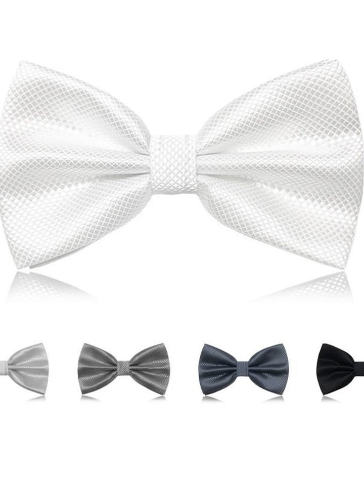 Men's Classic Bow Ties Formal Solid Tie - Plaid