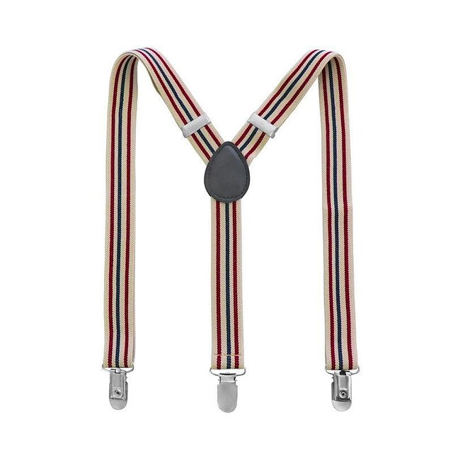 Men's Solid Colour Suspender Polyester Nylon Metal Buck