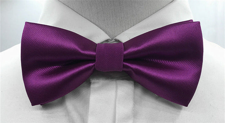 Men's Solid coloured Bow Tie Fashion Work Wedding Formal Classic Retro Bow