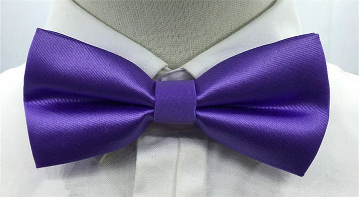 Men's Solid coloured Bow Tie Fashion Work Wedding Formal Classic Retro Bow