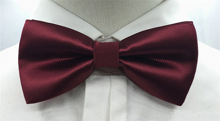 Men's Solid coloured Bow Tie Fashion Work Wedding Formal Classic Retro Bow