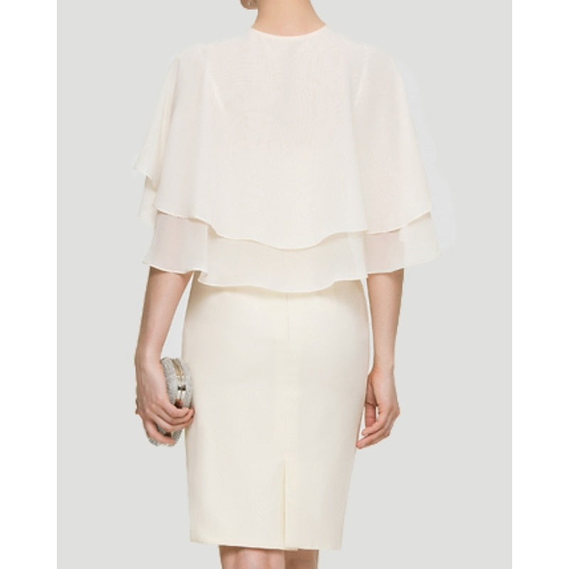 Women's Wedding Guest Sleeveless Chiffon  Bolero Wrap/Shawl with Pure colour