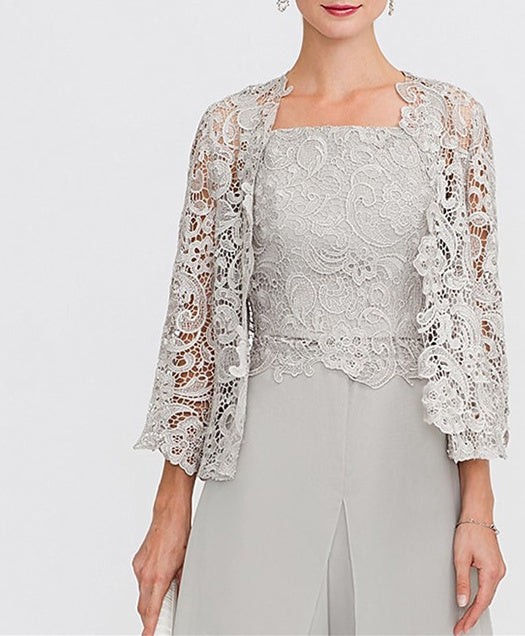 Women's Wedding Guest 3/4 Length Sleeve Floral Lace  Bolero Wrap/Shawl