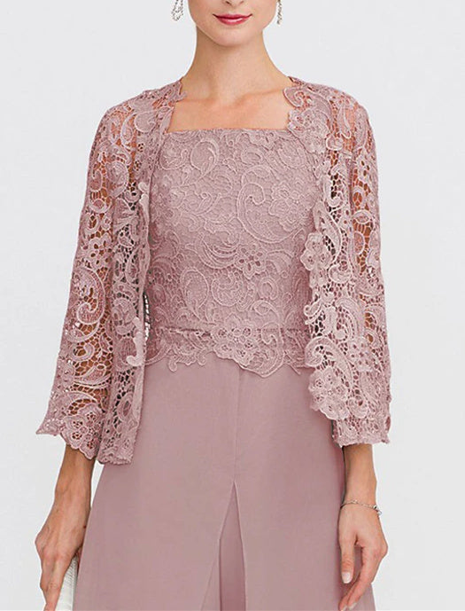 Women's Wedding Guest 3/4 Length Sleeve Floral Lace  Bolero Wrap/Shawl