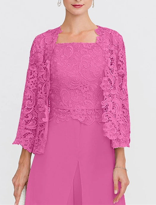 Women's Wedding Guest 3/4 Length Sleeve Floral Lace  Bolero Wrap/Shawl