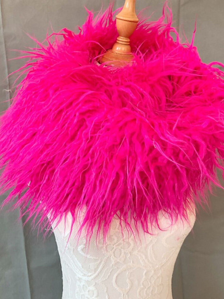 Women's Solid colour Sleeveless Faux Fur Casual Wedding Wrap