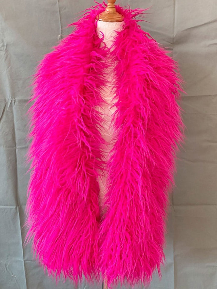 Women's Solid colour Sleeveless Faux Fur Casual Wedding Wrap