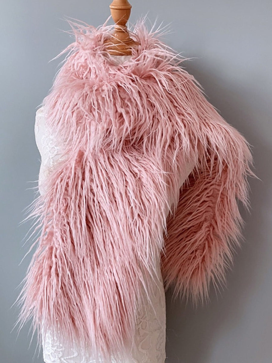 Women's Solid colour Sleeveless Faux Fur Casual Wedding Wrap