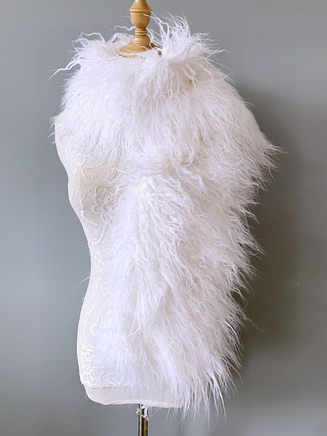 Women's Solid colour Sleeveless Faux Fur Casual Wedding Wrap