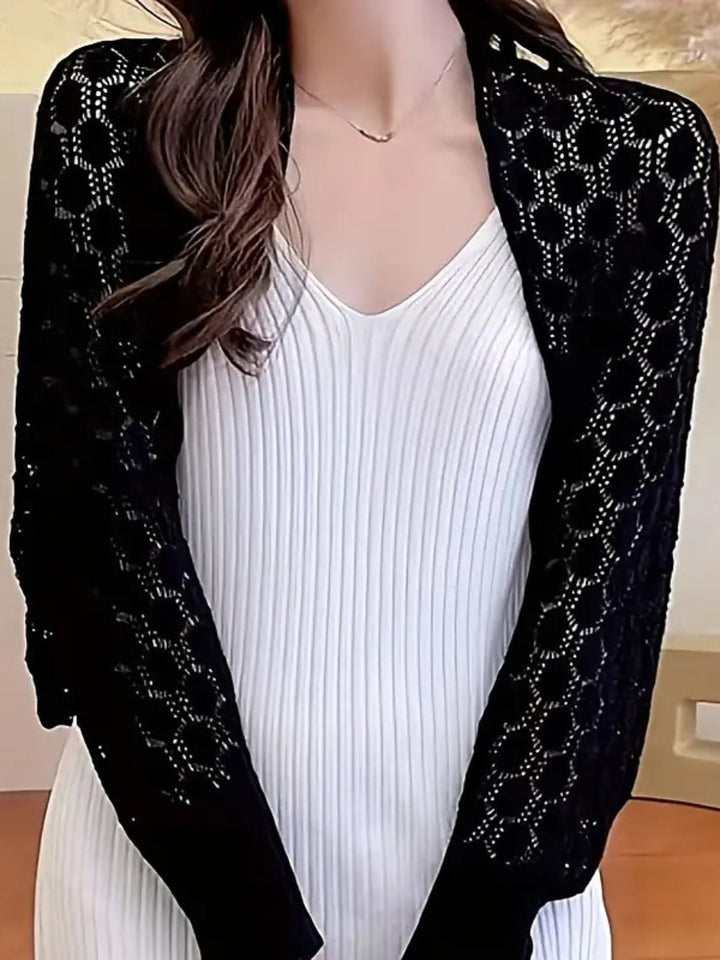 Women's Wrap Luxury Long Sleeve Knitwear with Pure colour