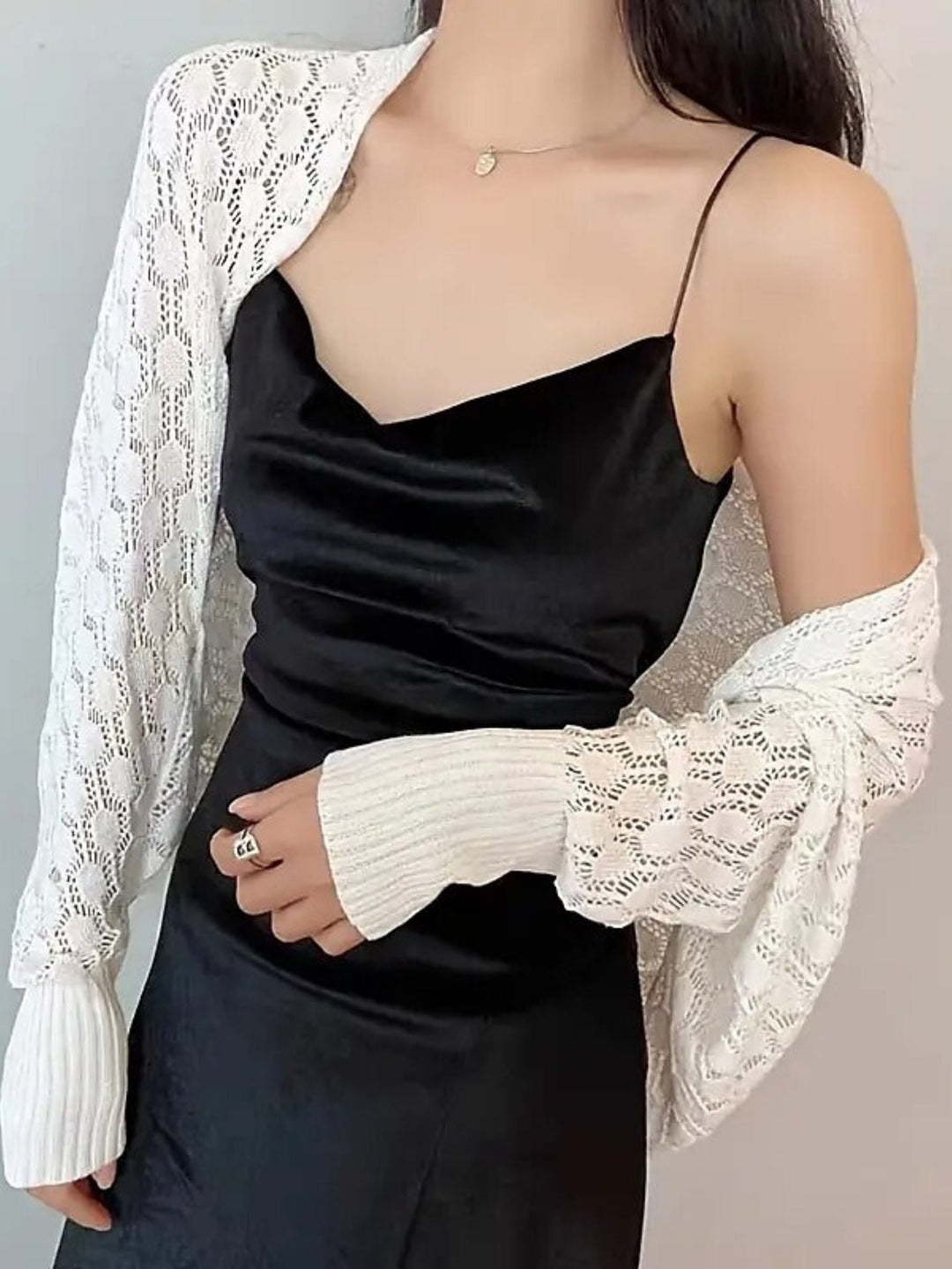 Women's Wrap Luxury Long Sleeve Knitwear with Pure colour