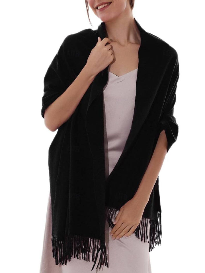Women's Imitation Cashmere Pure colour Soft Winter Warm Wraps