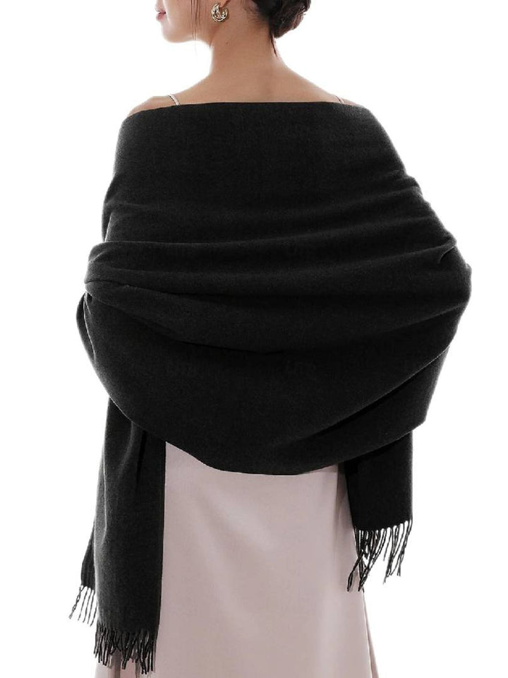 Women's Imitation Cashmere Pure colour Soft Winter Warm Wraps