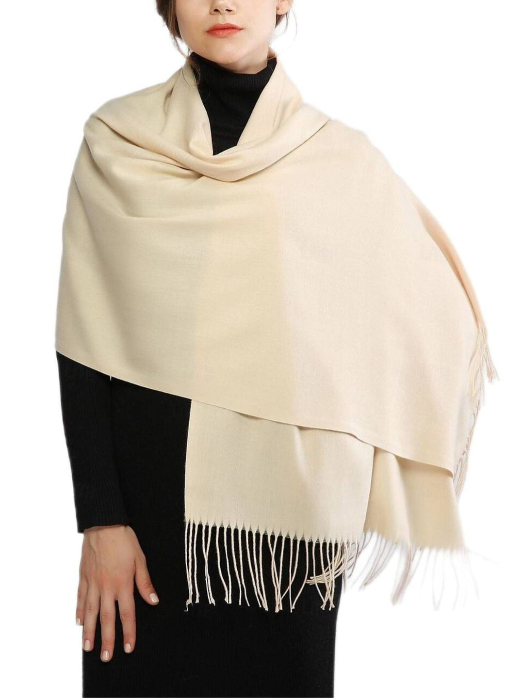 Women's Imitation Cashmere Pure colour Soft Winter Warm Wraps