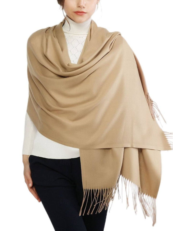Women's Imitation Cashmere Pure colour Soft Winter Warm Wraps