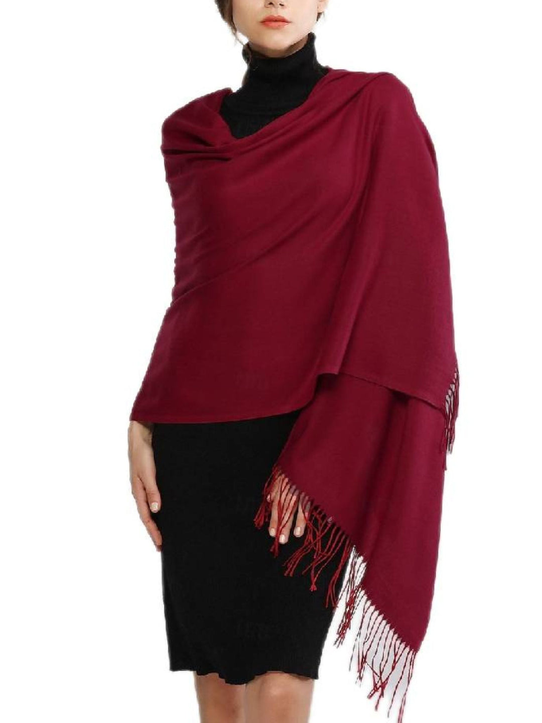 Women's Imitation Cashmere Pure colour Soft Winter Warm Wraps