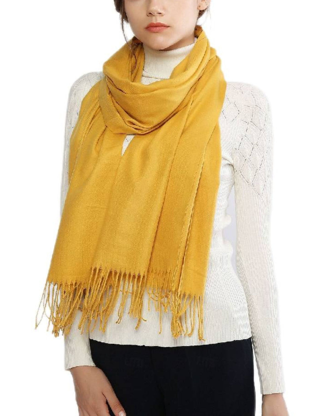 Women's Imitation Cashmere Pure colour Soft Winter Warm Wraps