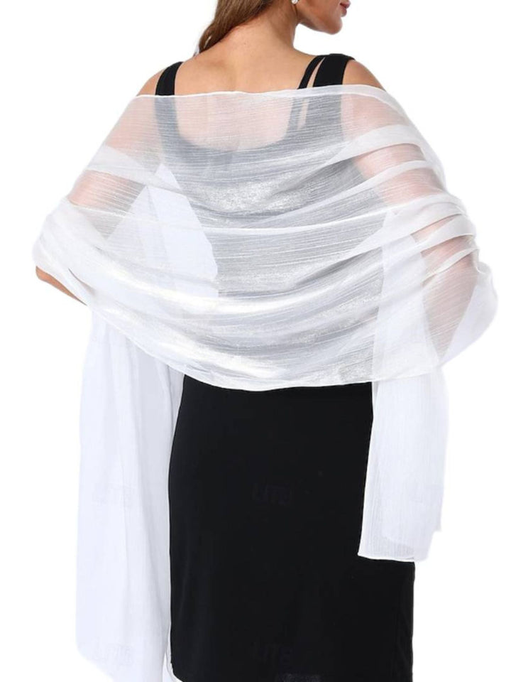 Women's Sparkling Pure colour Tulle Soft Elegant Shawl
