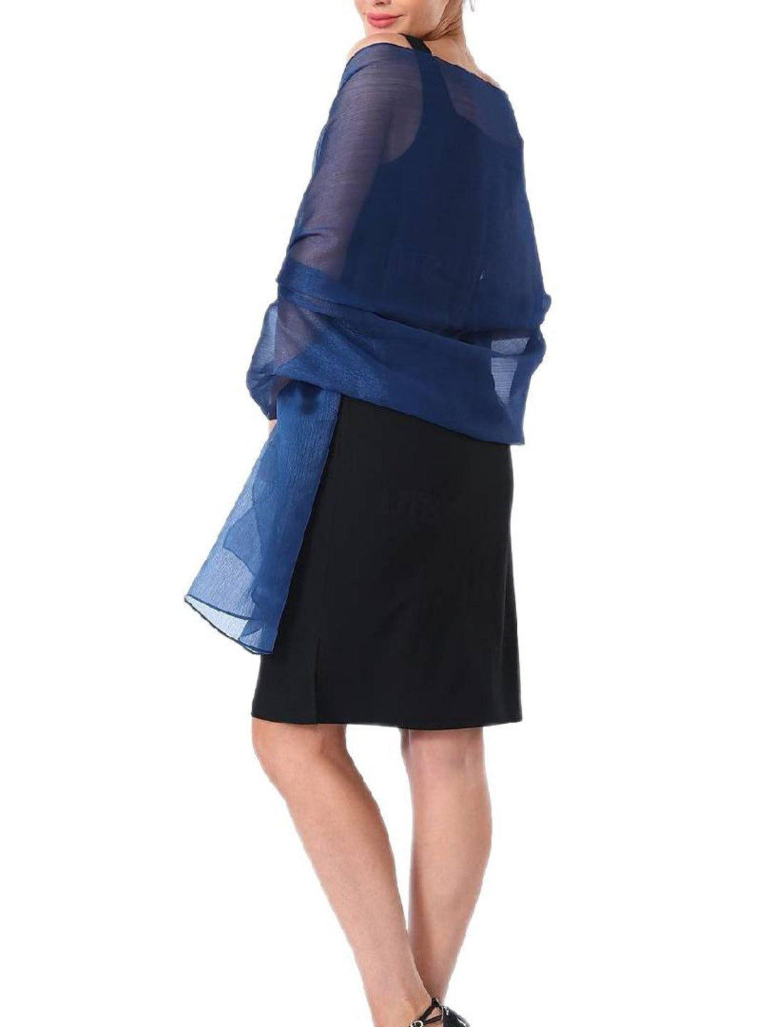 Women's Sparkling Pure colour Tulle Soft Elegant Shawl