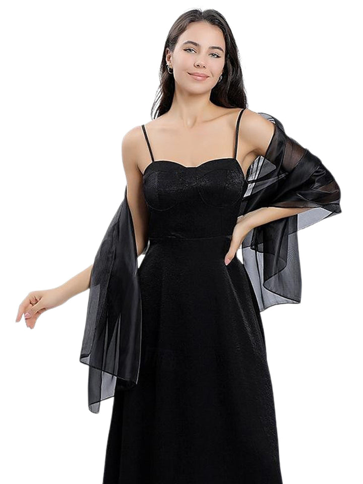 Women's Sheer Pure colour Silk Soft Wedding Formal Shawl